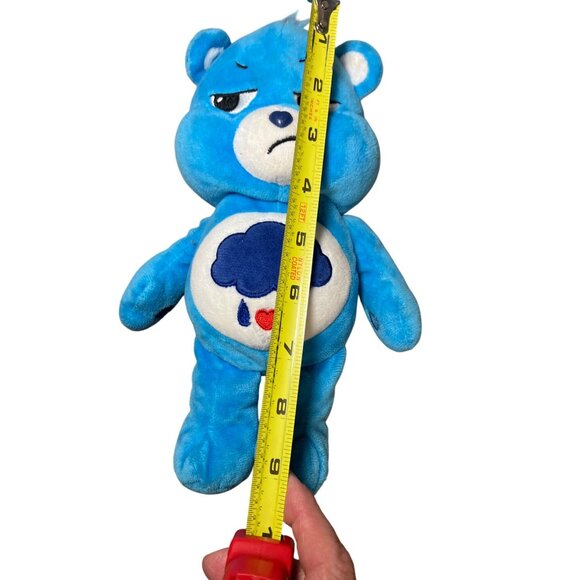 Care Bears Grumpy Bear Blue Plush With Rain Cloud Belly Badge 10 Inch Stuffed An - Picture 4 of 12